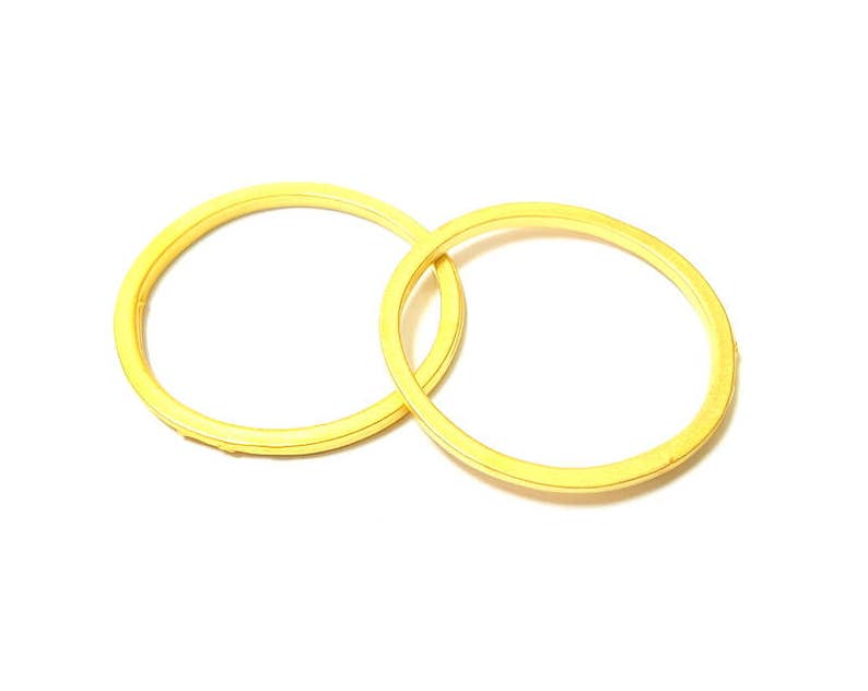 4 Gold Charms Gold Plated Circle Charms (29mm)  G7430