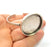 Bracelet Blank Cuff Bezel Resin Cuff inlay Blank Glass Cabochon Base Bezel Hammered Adjustable Antique Silver Bracelet (35mm ) G16042