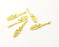 4 Gold Charms Gold Plated Charms (37x7mm) G16965