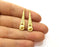 4 Gold Charms Gold Plated Charms (37x7mm) G16965