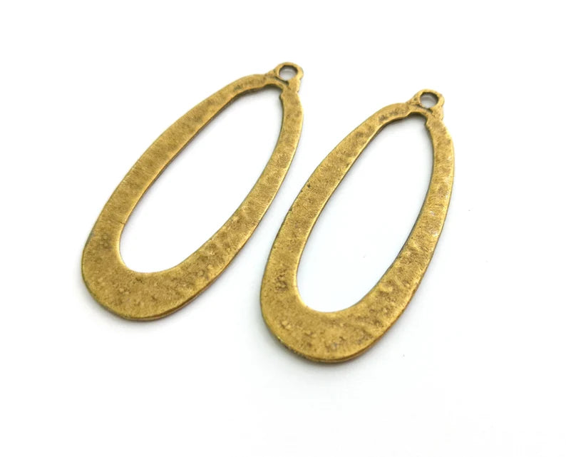 2 Antique Bronze Charms Antique Bronze Plated Charms (61x25mm) G27502