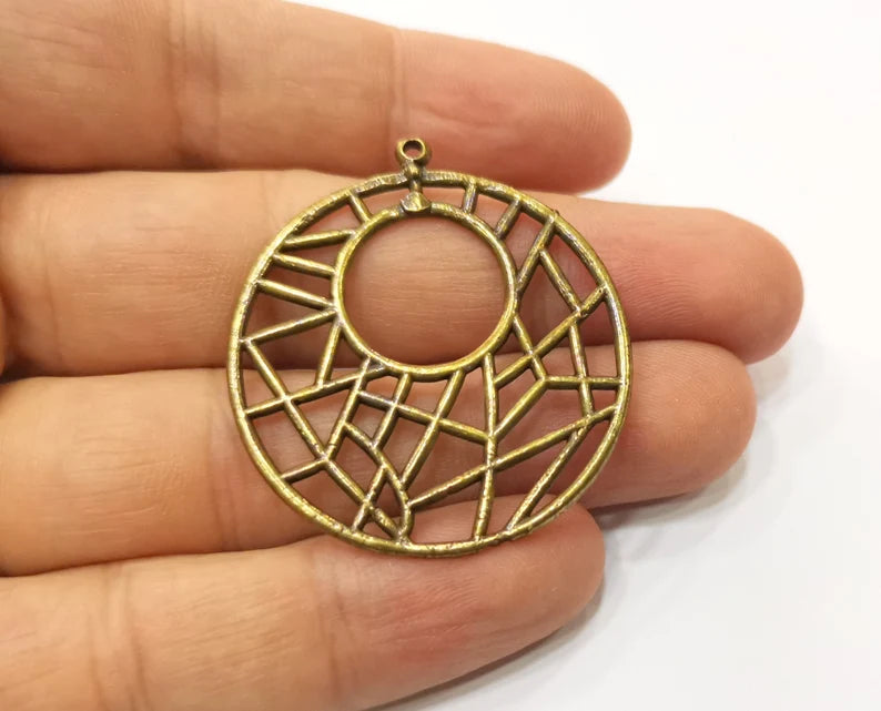 2 Antique Bronze Charms Antique Bronze Plated Charms (39mm) G27588