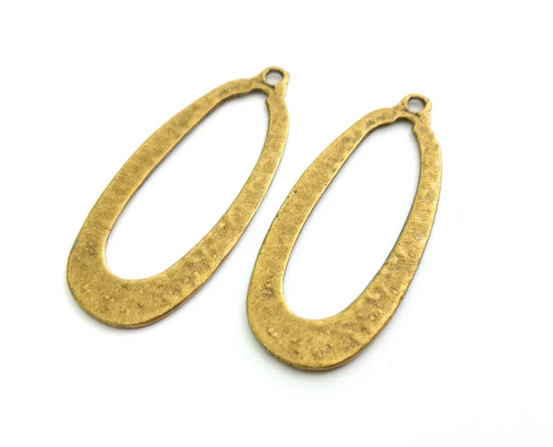 2 Antique Bronze Charms Antique Bronze Plated Charms (61x25mm) G27502
