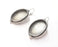 Earring Blank Base Settings Silver Resin Blank Cabochon Base inlay Blank Mountings Antique Silver Plated Brass (25x18mm blank) 1pair G20379