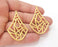 2 Chandelier charms Gold Plated Charms (53x35mm) G25600