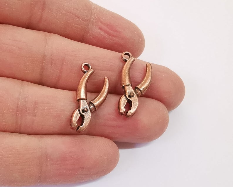 5 Pliers charms Antique copper plated charms (25x13mm) G24192