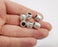 4 Barrel beads Antique silver plated beads (11x10mm) G24231