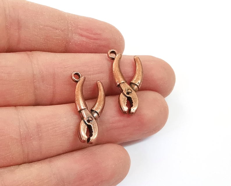 5 Pliers charms Antique copper plated charms (25x13mm) G24192