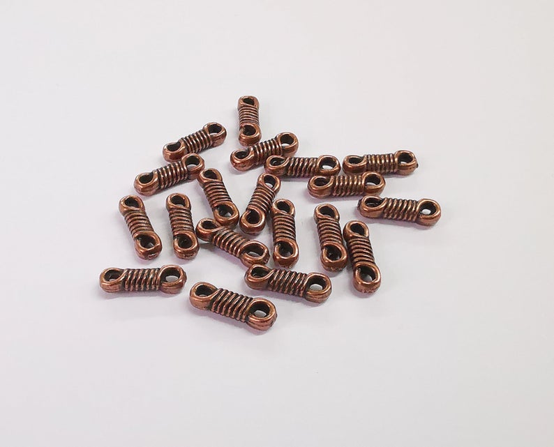 10 Coil knot charms connector Antique copper plated charms (14x4mm) G24214