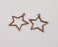 4 Star charms Antique copper plated charms (36x34mm) G24330