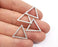 10 Triangle hammered charms Antique silver plated charms (21x18mm) G24332