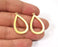 4 Drop charms Gold Plated Charms (23x15mm) G24530