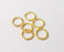 5 Hammered circle hoop findings Gold Plated Circle findings (16 mm) G24534