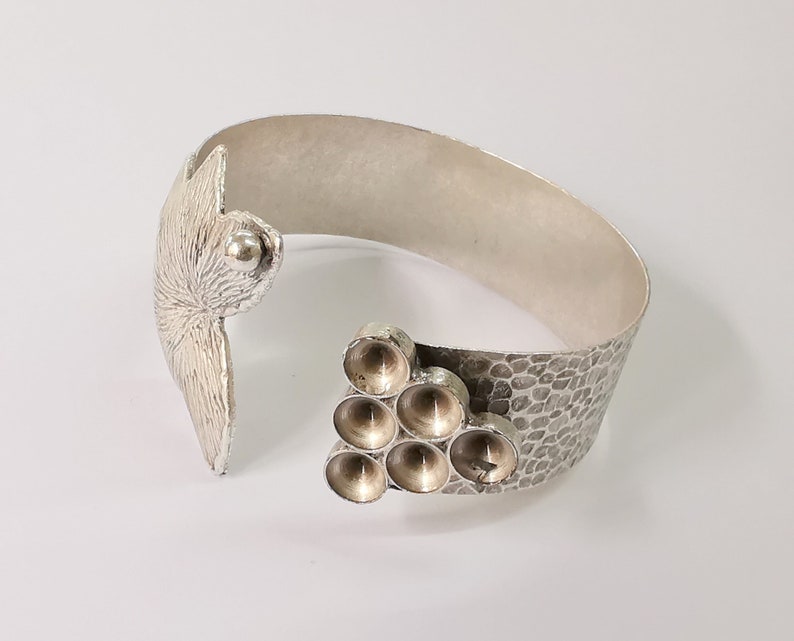 Butterfly bracelet brass cuff blank bezel Glass cabochon base Adjustable antique silver(8mm Blanks ) G24545