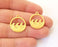 2 Sea waves charms Gold plated charms (23x20mm) G24575