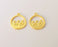 2 Sea waves charms Gold plated charms (23x20mm) G24575
