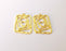 2 Square Spiral Charms Gold Plated Charms (34x26mm) G24722