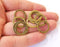 10 Circle Hoop Findings Antique Bronze Plated Circle Findings (18mm) G20813