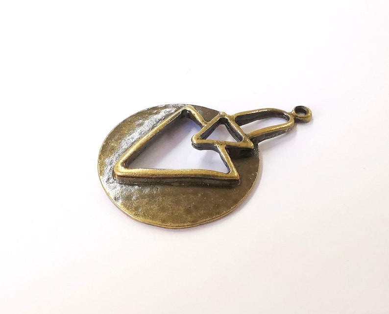 2 Hammered Direction Arrow Charms Antique Bronze Plated Charms (55x36mm) G24738