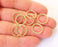 10 Twisted circle findings Shiny gold circle findings (15 mm) G24562