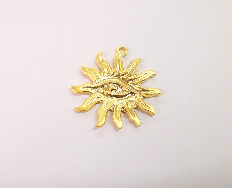 Sun Eye Charms Gold Plated Charms (49x42mm) G24665