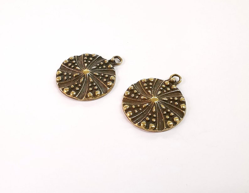 2 Bronze Charms Antique Bronze Plated Charms (28mm) G24674