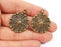 2 Bronze Charms Antique Bronze Plated Charms (28mm) G24674