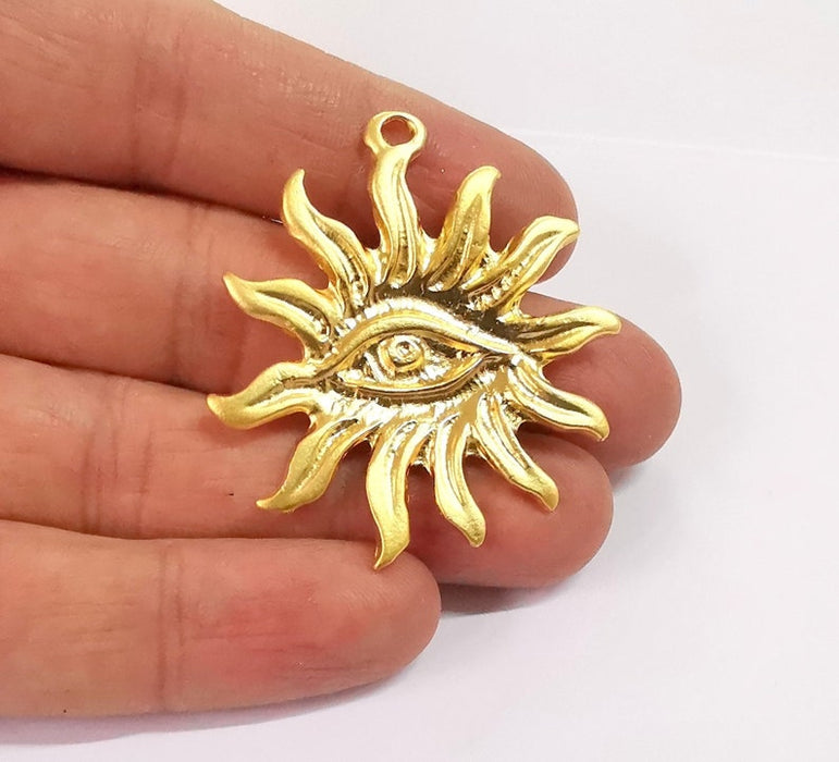 Sun Eye Charms Gold Plated Charms (49x42mm) G24665