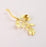 Leaf Gold Plated Brass Pendant Blank Mountings (60x29) G24663