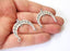 2 Crescent Charms Connector Antique Silver Plated Charms (32x30mm) G24757