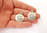 2 Round Dangle Charms Antique Silver Plated Charms (31x23mm) G24763
