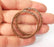 4 Hammered Circle Connector Antique Copper Plated Connector Findings (40mm) G24693
