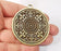 Medallion Boho Pendant Ethnic Tribal Pendant Antique Bronze Plated Charms (54mm) G24698