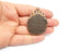 Flower Boho Pendant Ethnic Tribal Pendant Rustic Pendant Antique Copper Plated Charms (56x42mm) G24709