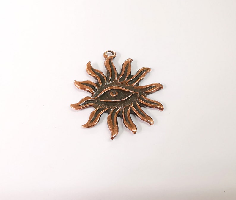 Sun Eye Charms Antique Copper Plated Charms (49x42mm) G24712