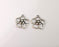 2 Dangle Charms Ethnic Tribal Rustic Charms Antique Silver Plated Charms (29x25mm) G24718