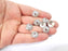10 Silver Bead Caps Antique Silver Plated Bead Caps , Findings (13mm) G24721