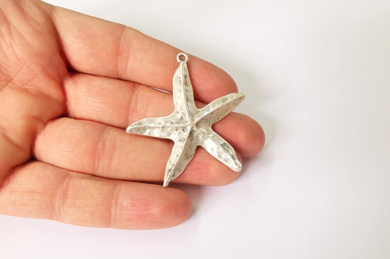 Starfish Charms Antique Silver Plated Charms (50x48mm) G24899