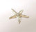 Starfish Charms Antique Silver Plated Charms (50x48mm) G24899