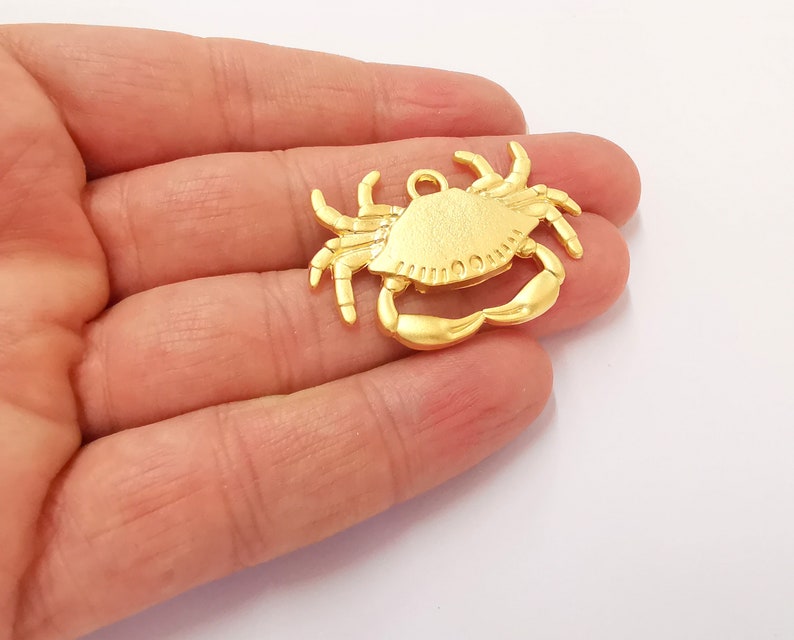 Crab Charms Gold Plated Charms (41x25mm) G24843