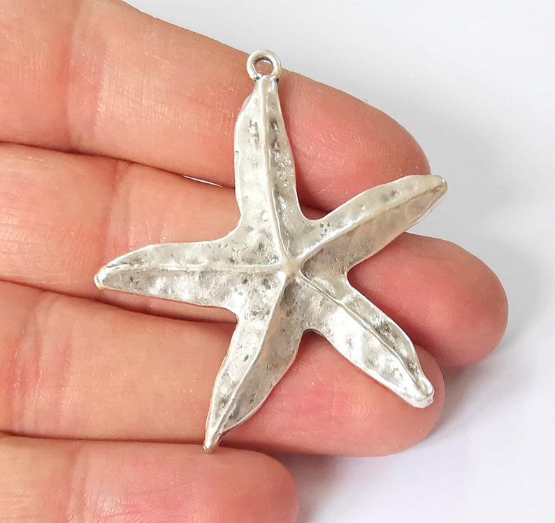 Starfish Charms Antique Silver Plated Charms (50x48mm) G24899