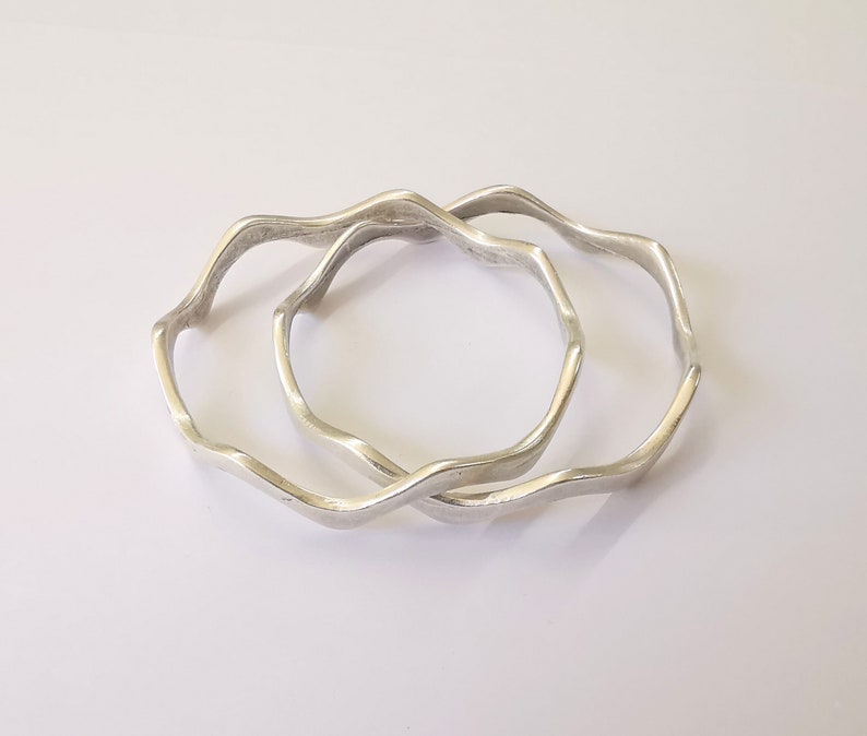 Silver Circle Pendant Antique Silver Plated Large Connector ,Findings (68mm) G24923