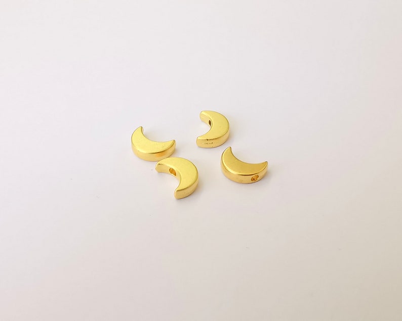 10 Crescent Charm Gold Moon Charm Gold Plated Charms (12x8mm) G24982