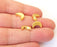 10 Crescent Charm Gold Moon Charm Gold Plated Charms (12x8mm) G24982