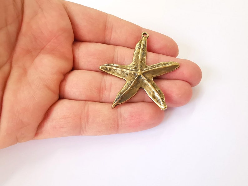 Starfish Charms Antique Bronze Plated Charms (50x48mm) G25173