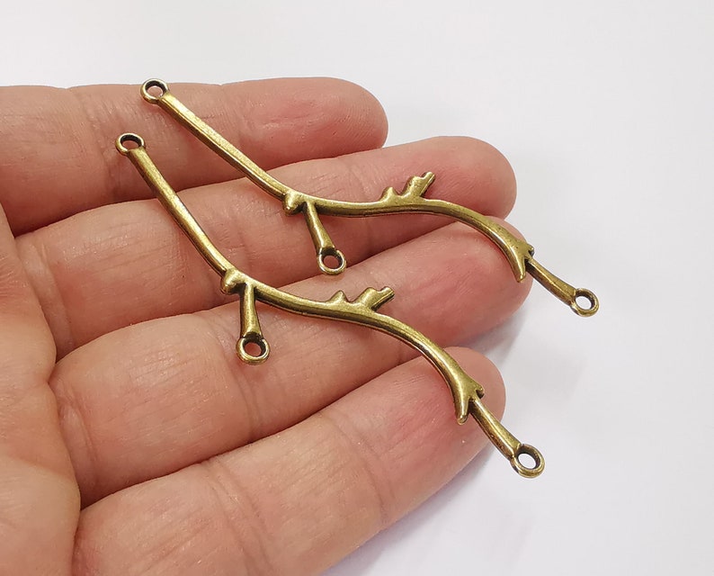 4 Branch charms connector Antique bronze plated charms (74mm) G25352