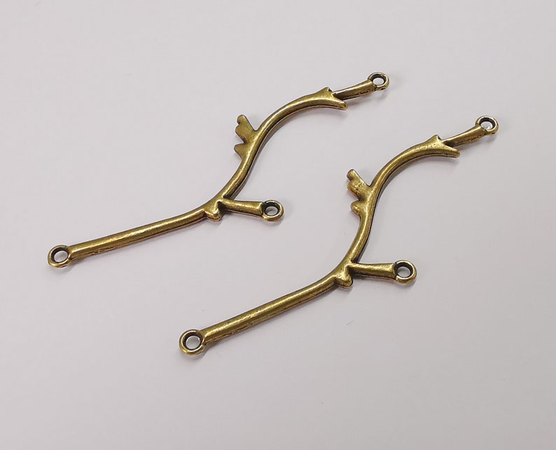 4 Branch charms connector Antique bronze plated charms (74mm) G25352