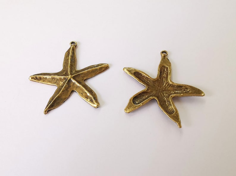 Starfish Charms Antique Bronze Plated Charms (50x48mm) G25173