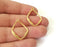 4 Gold charms Gold plated charms (27x21mm) G25296