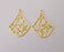 2 Chandelier charms Gold Plated Charms (53x35mm) G25600